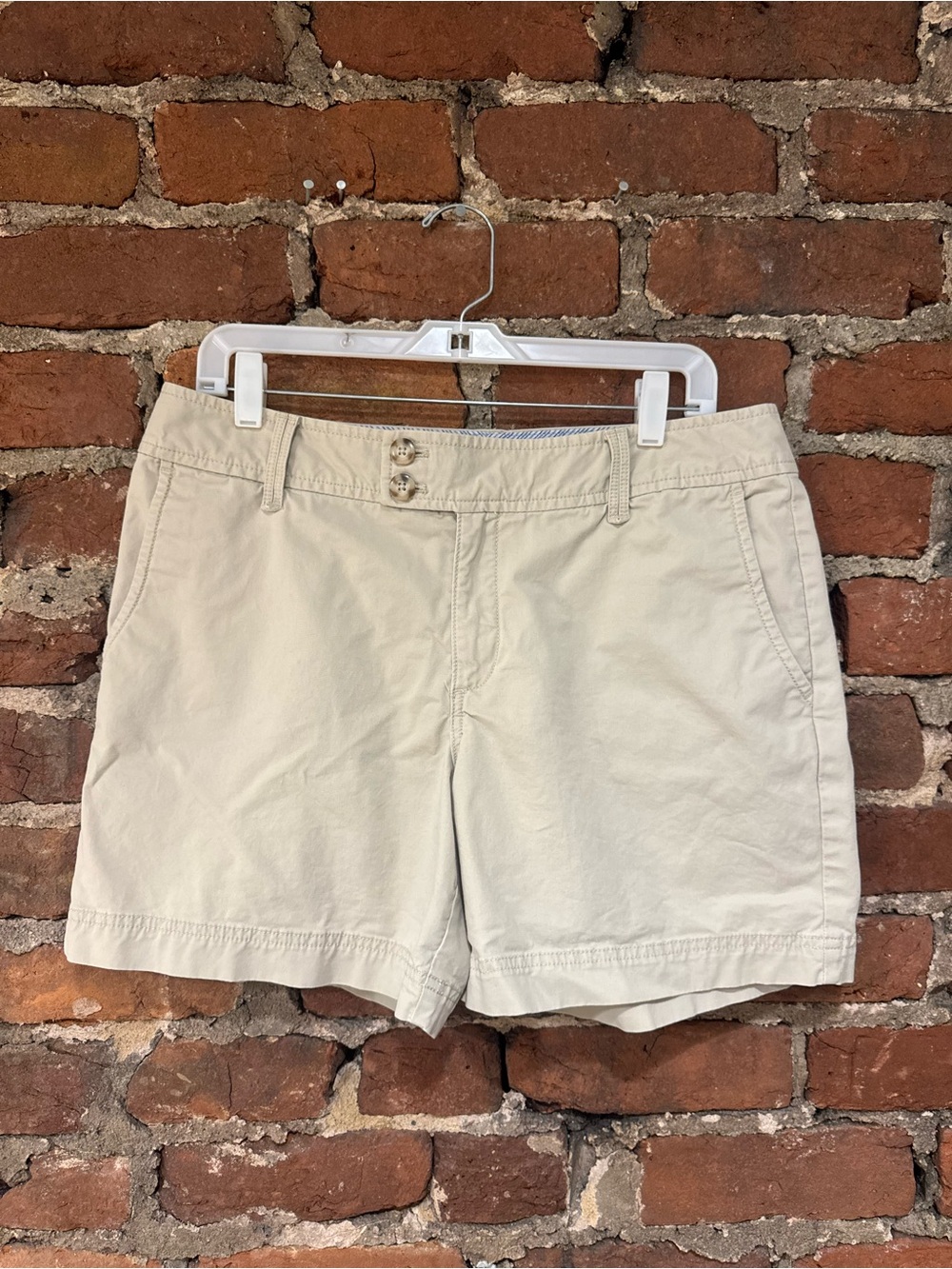 Eddie Bauer Women’s Khaki Shorts with Large Back Pockets (97% Cotton)